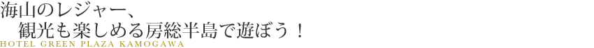 海山のレジャー、観光も楽しめる房総半島で遊ぼう！