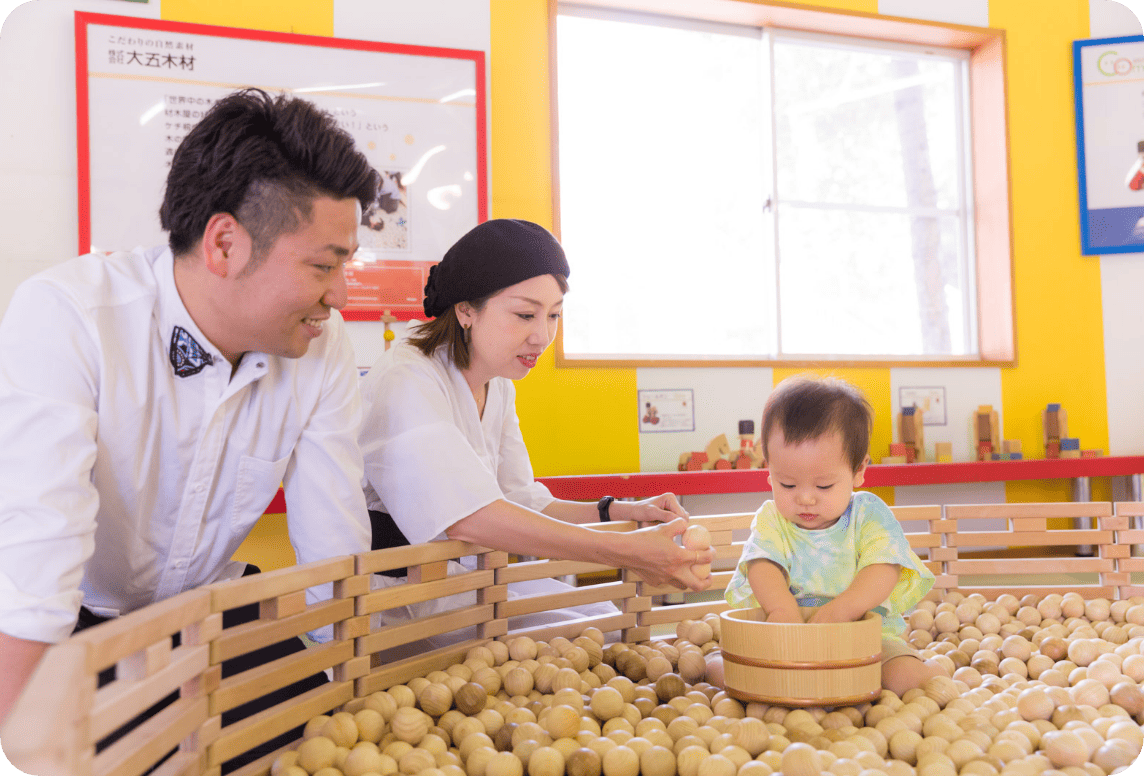 売店で販売している赤ちゃん向け商品の例