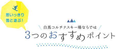 3つのおすすめポイント